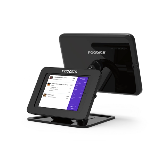 Customer display screen order summary شاشة العملاء